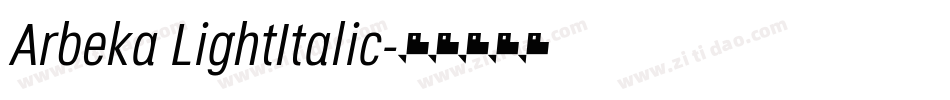 Arbeka LightItalic字体转换